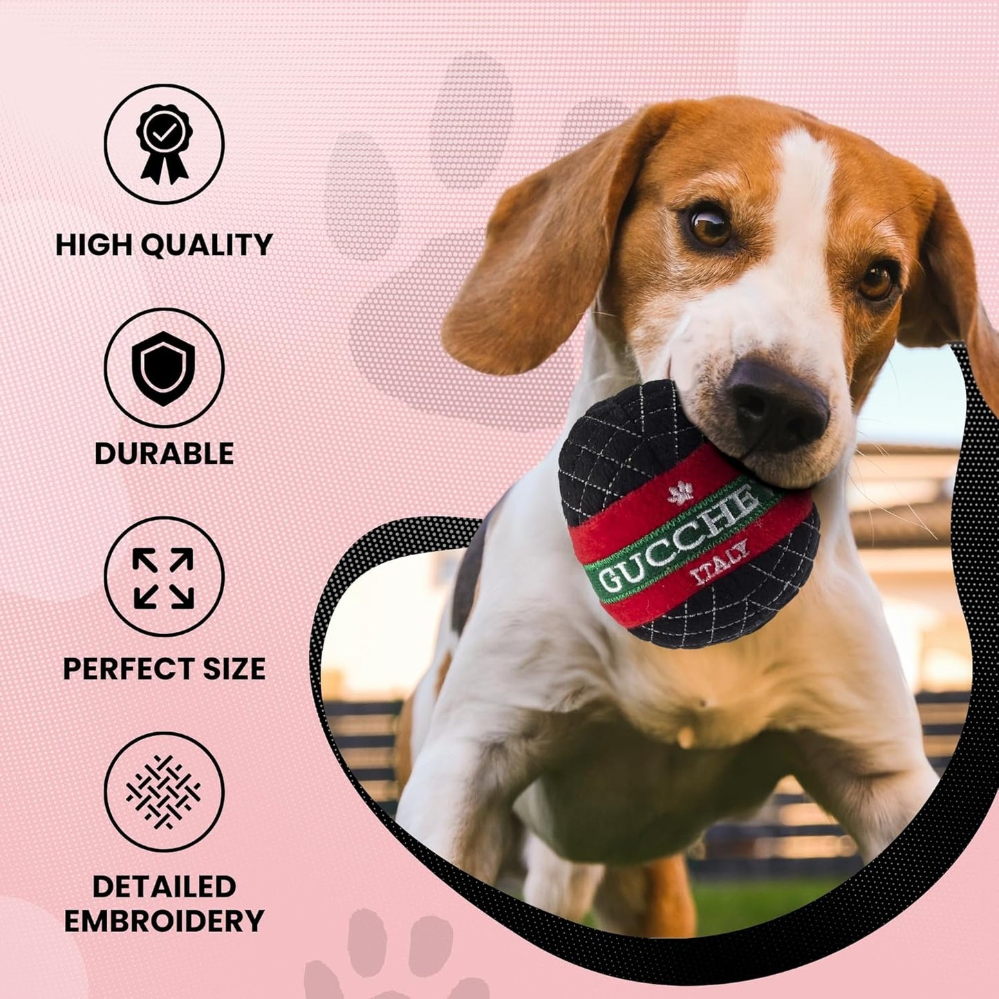 Gucchewi Ball Squeaky Plush Chew Toy