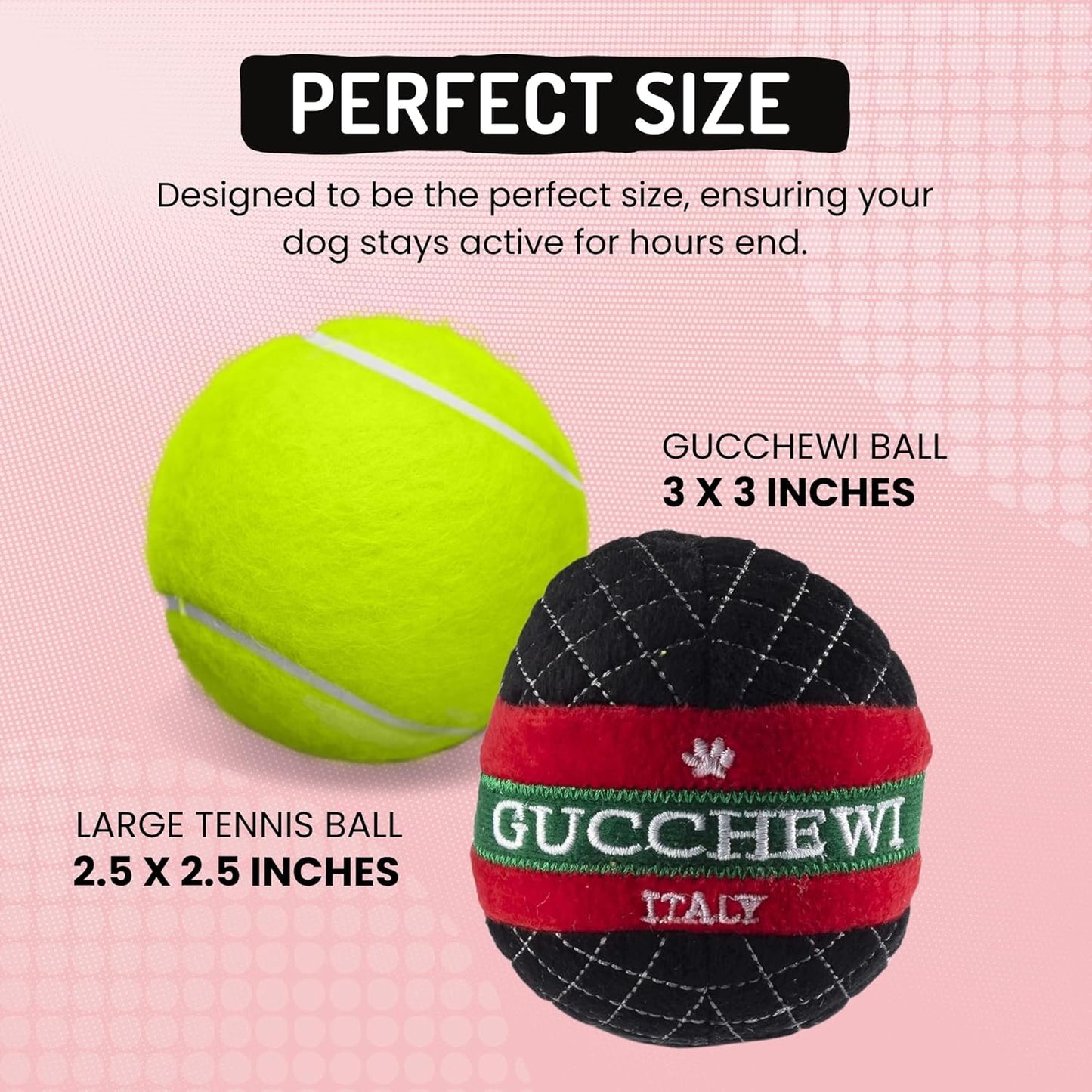 Gucchewi Ball Squeaky Plush Chew Toy