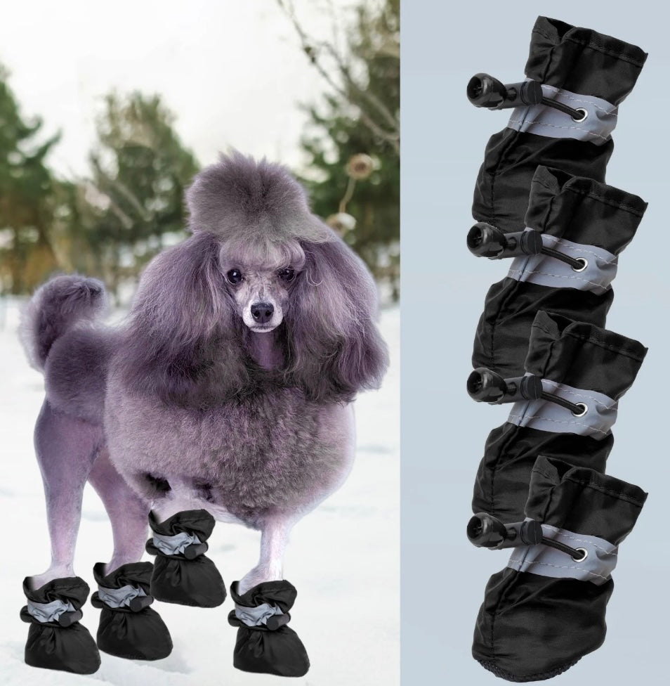 Non-Slip Puppy Shoes, Dog Shoes with Adjustable Drawstring