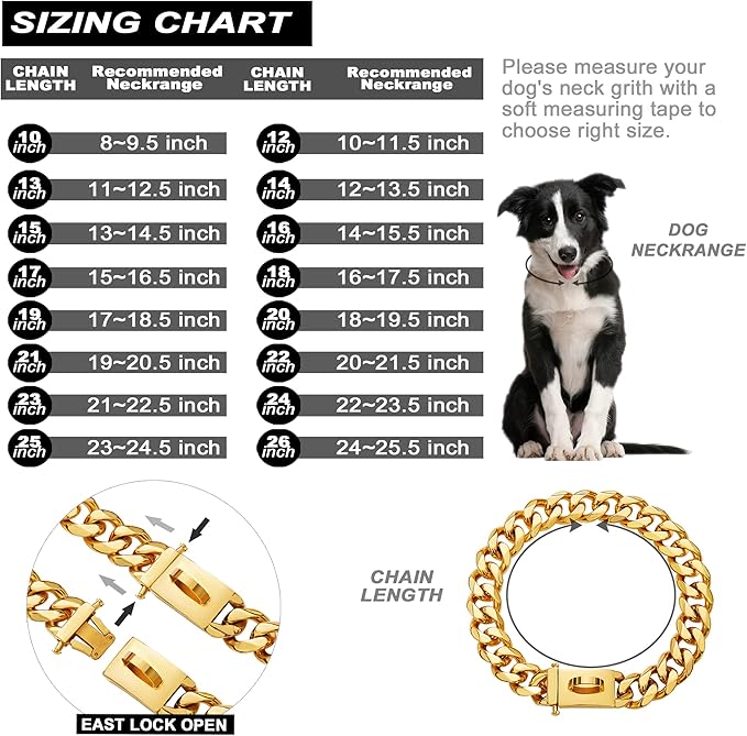 Cuban Link Gold Chain Collar Heavy Duty