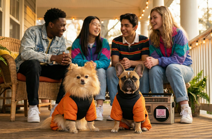 The Boom Boom Puffer – Retro 4-Leg Thermal Dog Coat