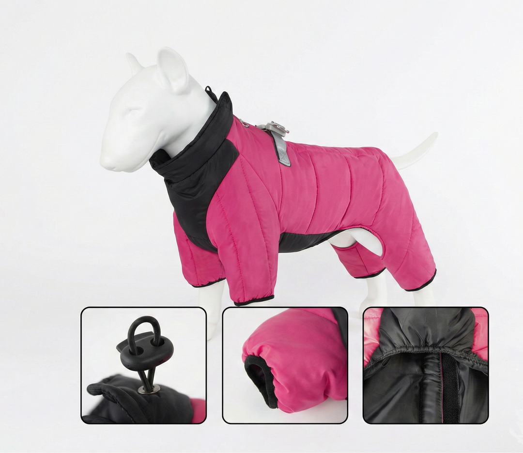 The Boom Boom Puffer – Retro 4-Leg Thermal Dog Coat