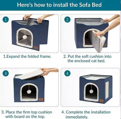 Indoor Cats Cube House, Double Deck