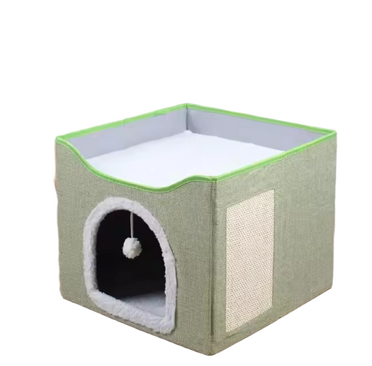 Indoor Cats Cube House, Double Deck