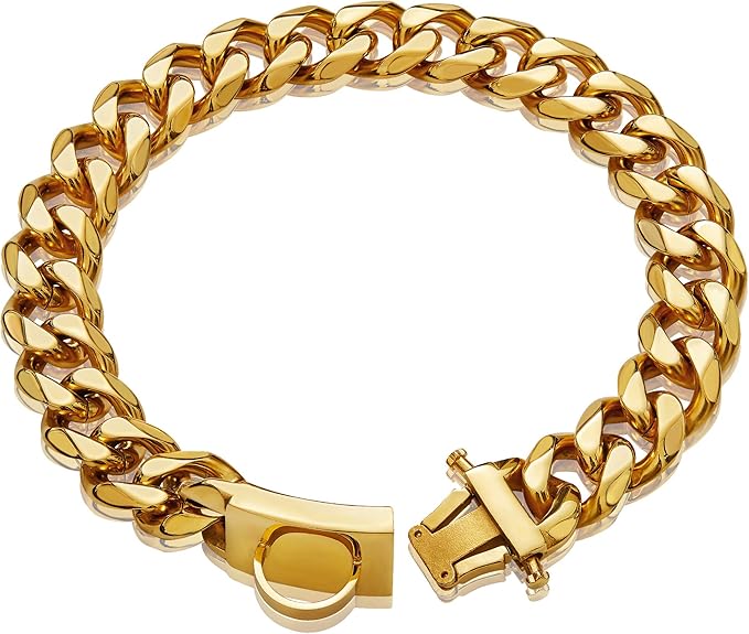 Cuban Link Gold Chain Collar Heavy Duty
