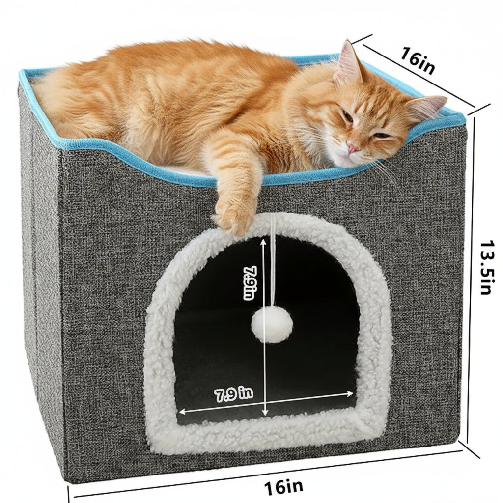 Indoor Cats Cube House, Double Deck