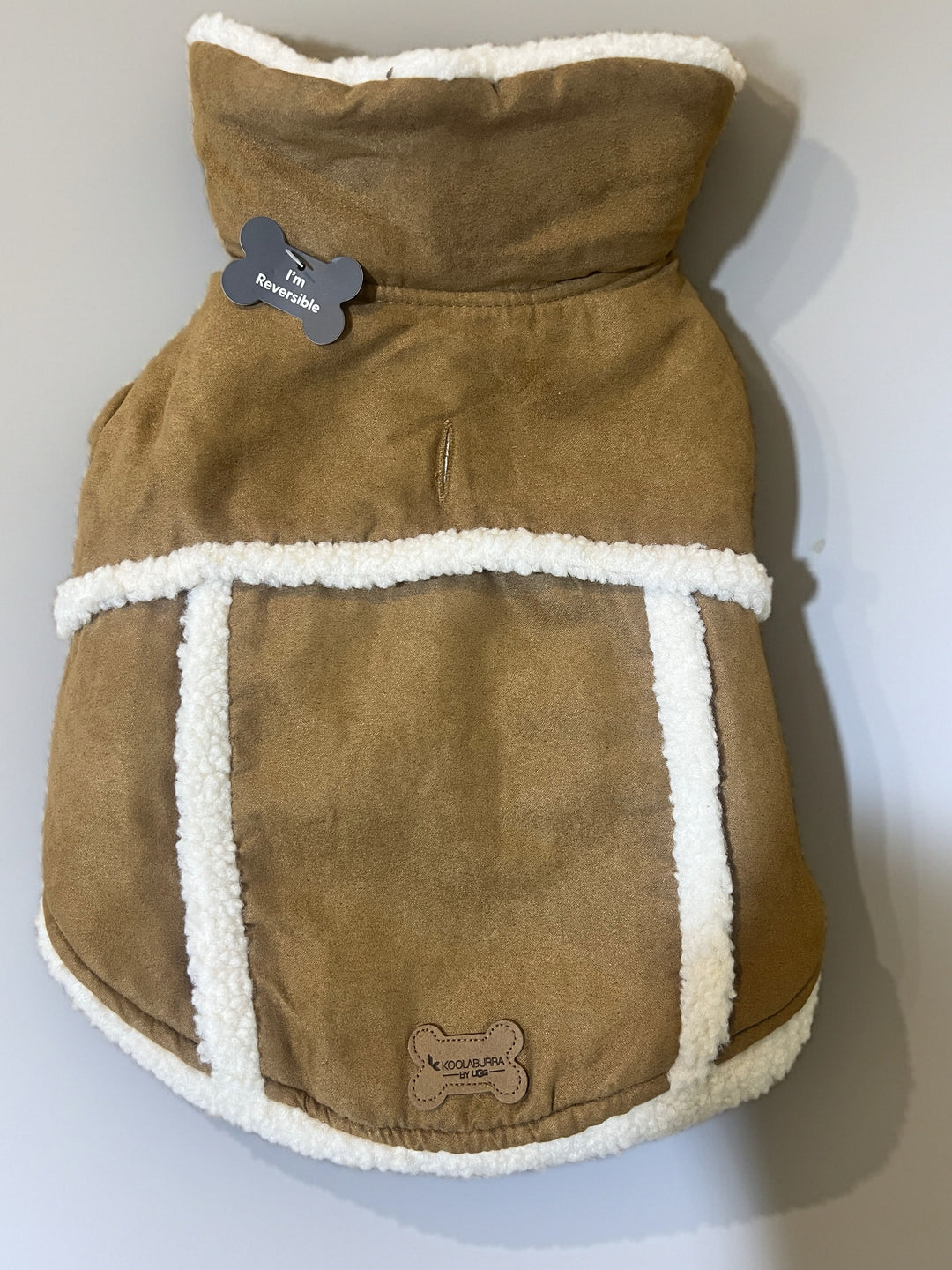 Koolaburra by UGG Reversible Dog Vest– Brown & Cream