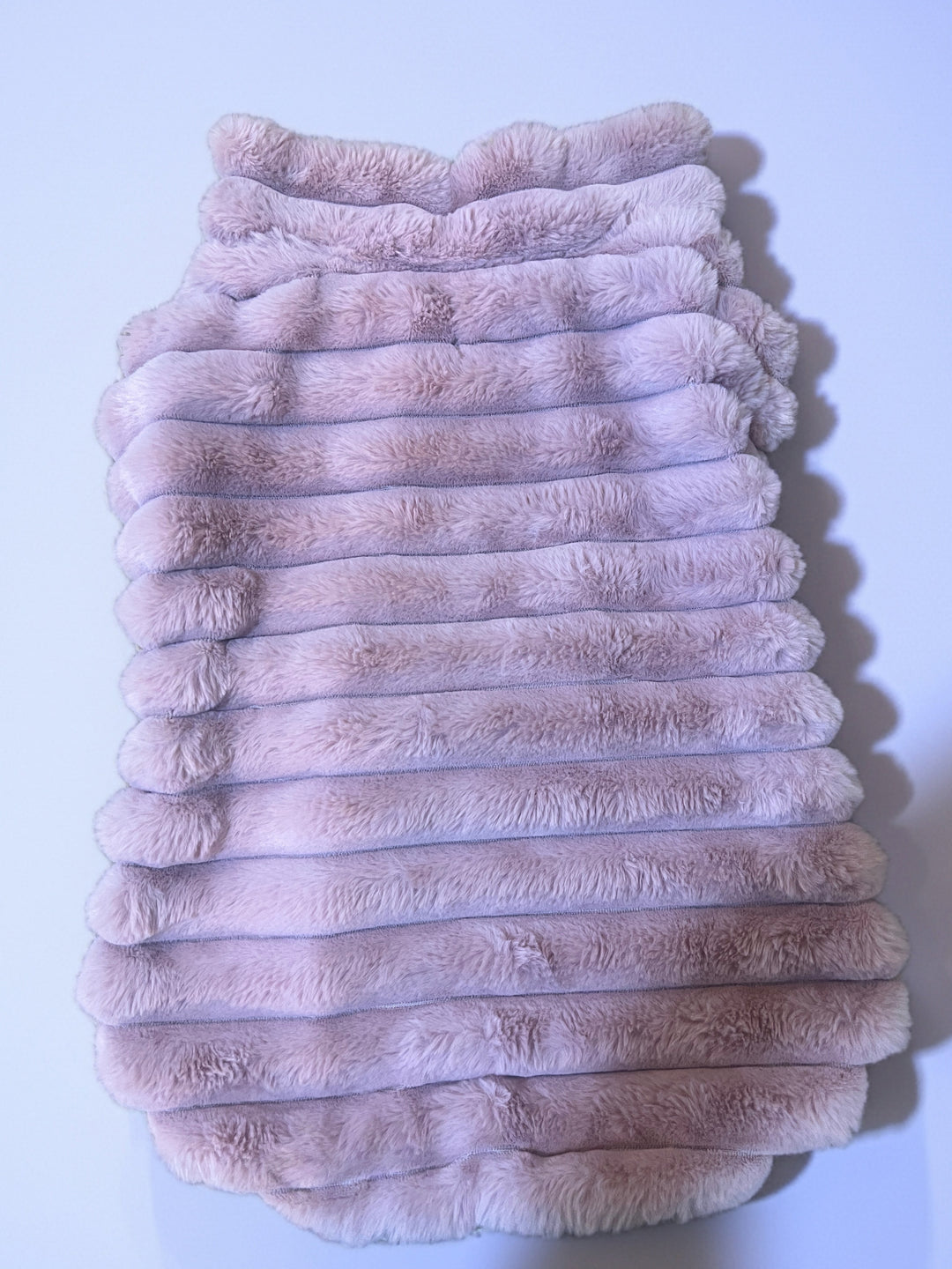 Blush Pink Plush Dog Coat
