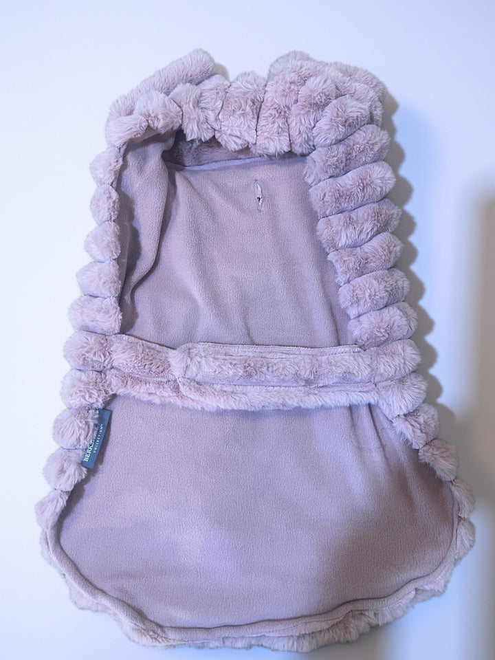 Blush Pink Plush Dog Coat