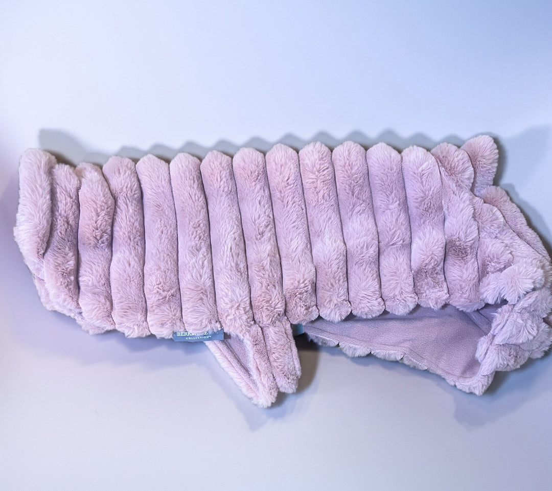 Blush Pink Plush Dog Coat