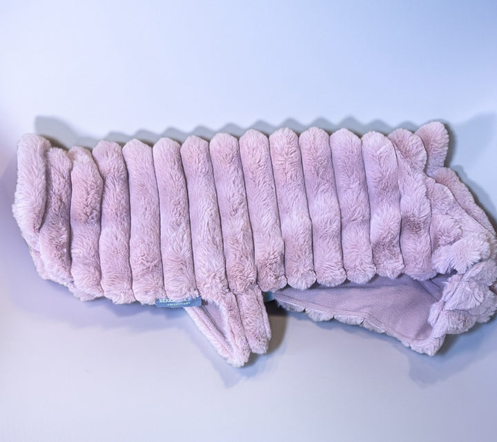Blush Pink Plush Dog Coat