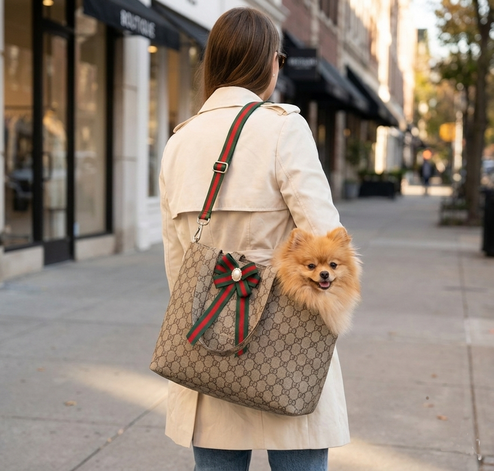 Iconic Luxury Monogram Pet Carrier – Designer-Inspired