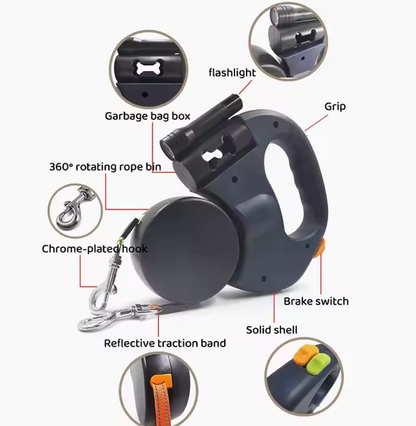 Double Dog Leash Extendable