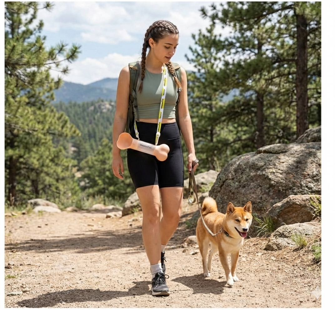 Bone-Appétit Bottle MeWooFun 2-in-1 Leak-Proof Pet Water & Feeder Bottle
