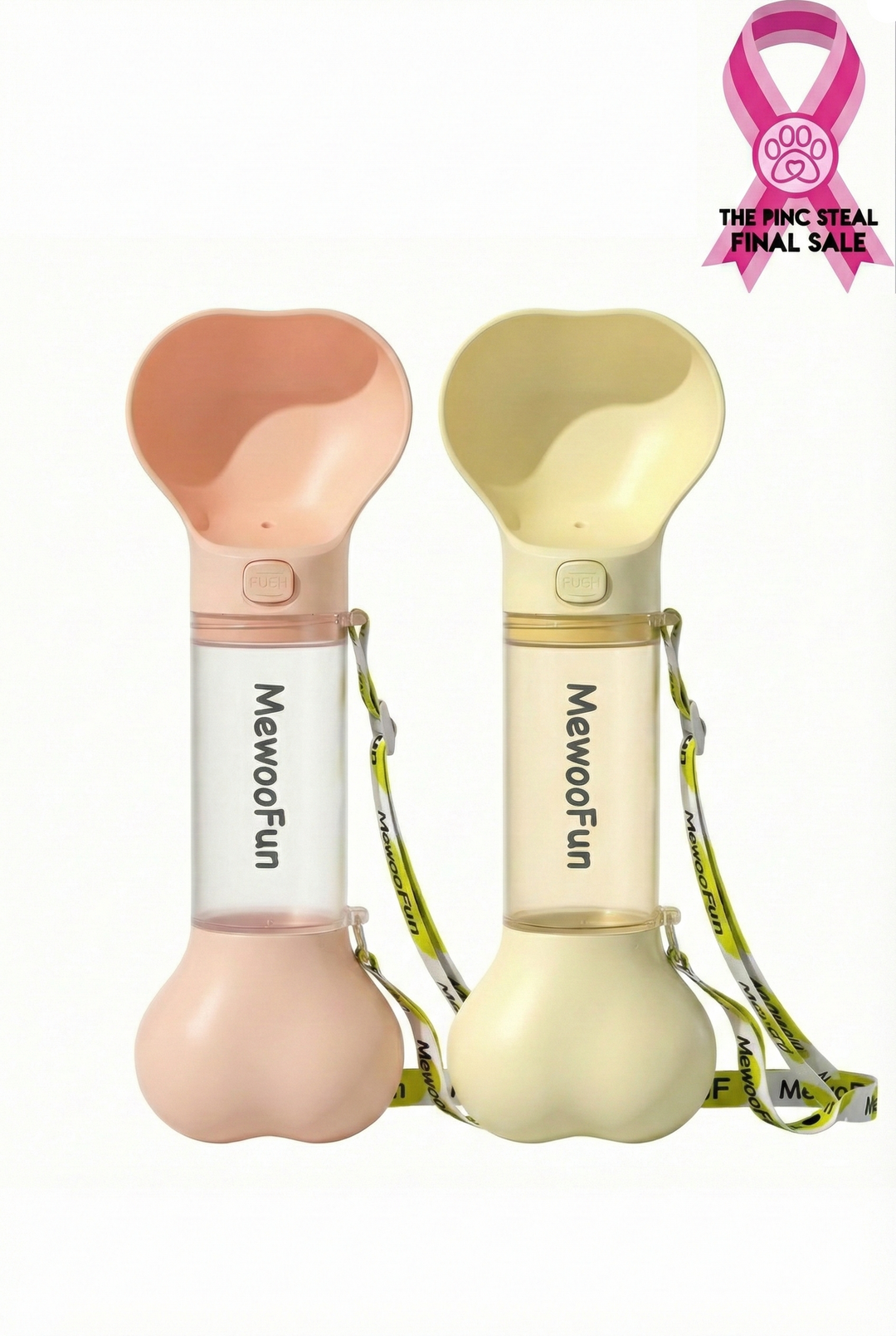 Bone-Appétit Bottle MeWooFun 2-in-1 Leak-Proof Pet Water & Feeder Bottle