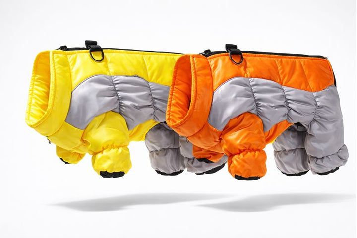 Notice Me Puffer – All-Weather Reflective Pet Jumpsuit