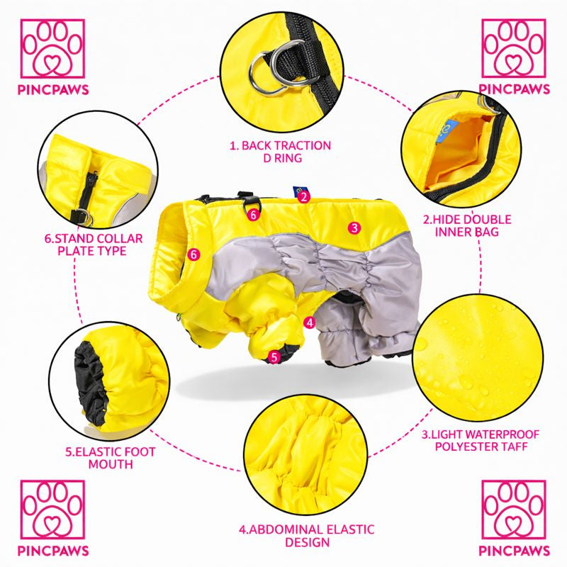 Notice Me Puffer – All-Weather Reflective Pet Jumpsuit