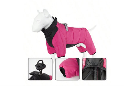 Thick 4-Leg Thermal Lined Windproof Waterproof Warm Dog Coat