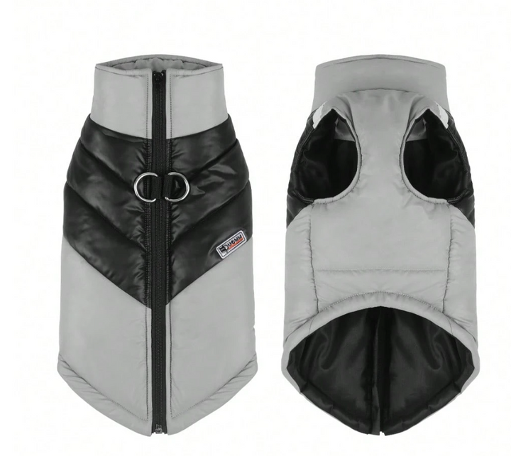 Black & Gray Quilted Dog Vest