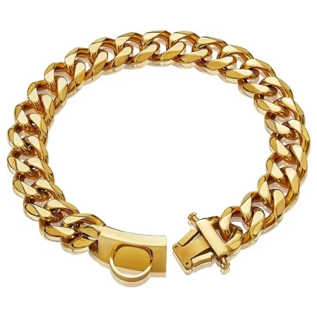 Cuban Link Gold Chain Collar Heavy Duty