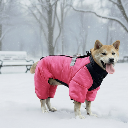 Thick 4-Leg Thermal Lined Windproof Waterproof Warm Dog Coat