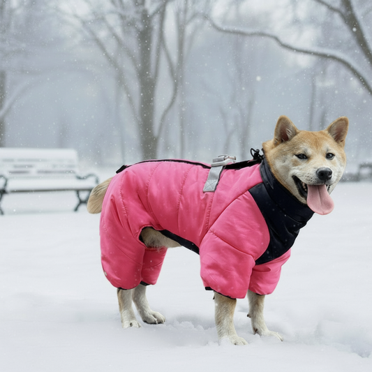Thick 4-Leg Thermal Lined Windproof Waterproof Warm Dog Coat