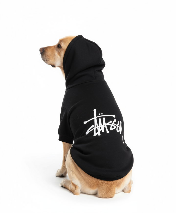 Iconic Streetwear-Inspired Dog Hoodie similar to Stüssy