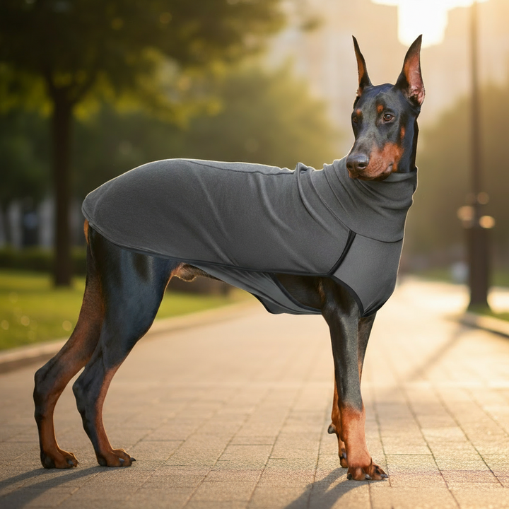 Velvet High Collar Pullover for Large Dog