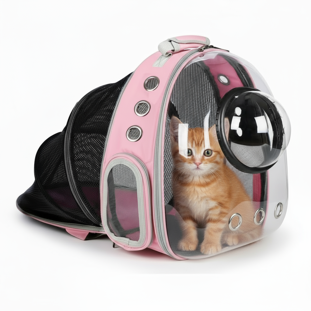 Expandable, Clear Pet Backpack Carrier Bubble Breathable