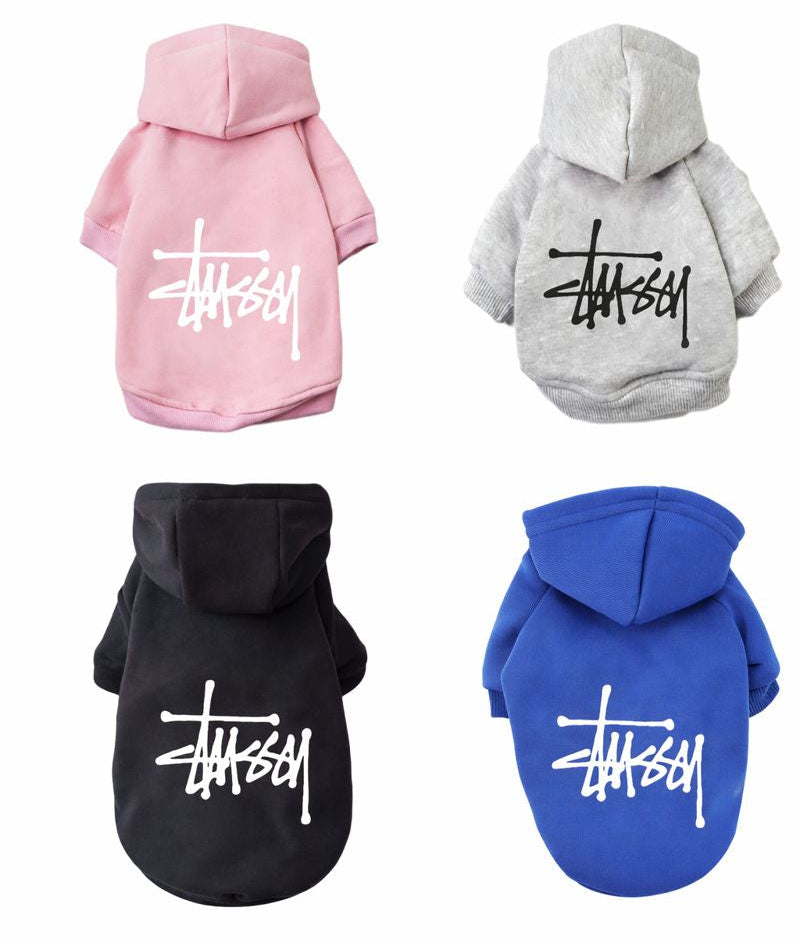 Iconic Streetwear-Inspired Dog Hoodie similar to Stüssy